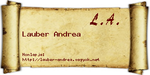 Lauber Andrea névjegykártya