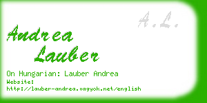 andrea lauber business card